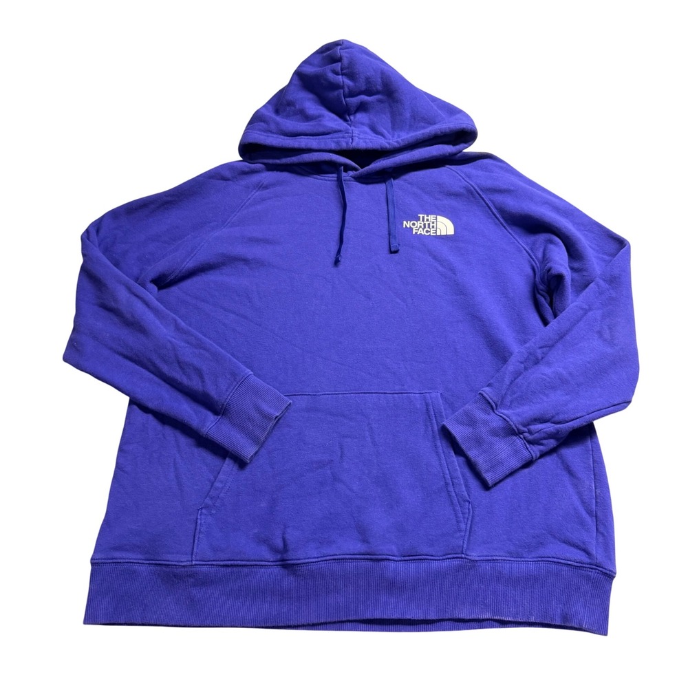 The North Face Womens Purple Graphic Hoodie Never Stop Exploring Large L